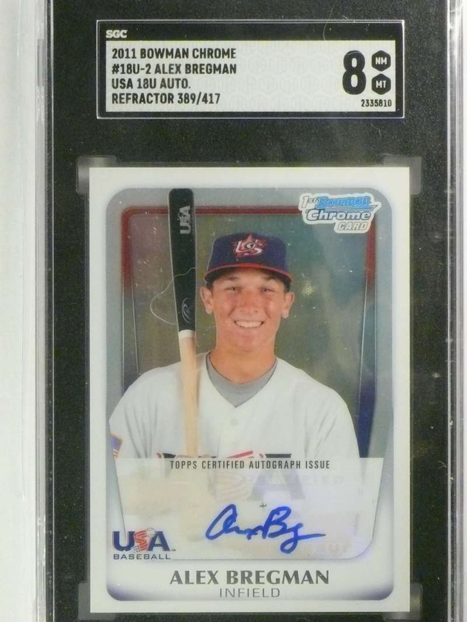 2011 Topps USA Baseball #USA44 Alex Bregman Signed Card PSA Slabbed Auto  Grade 1