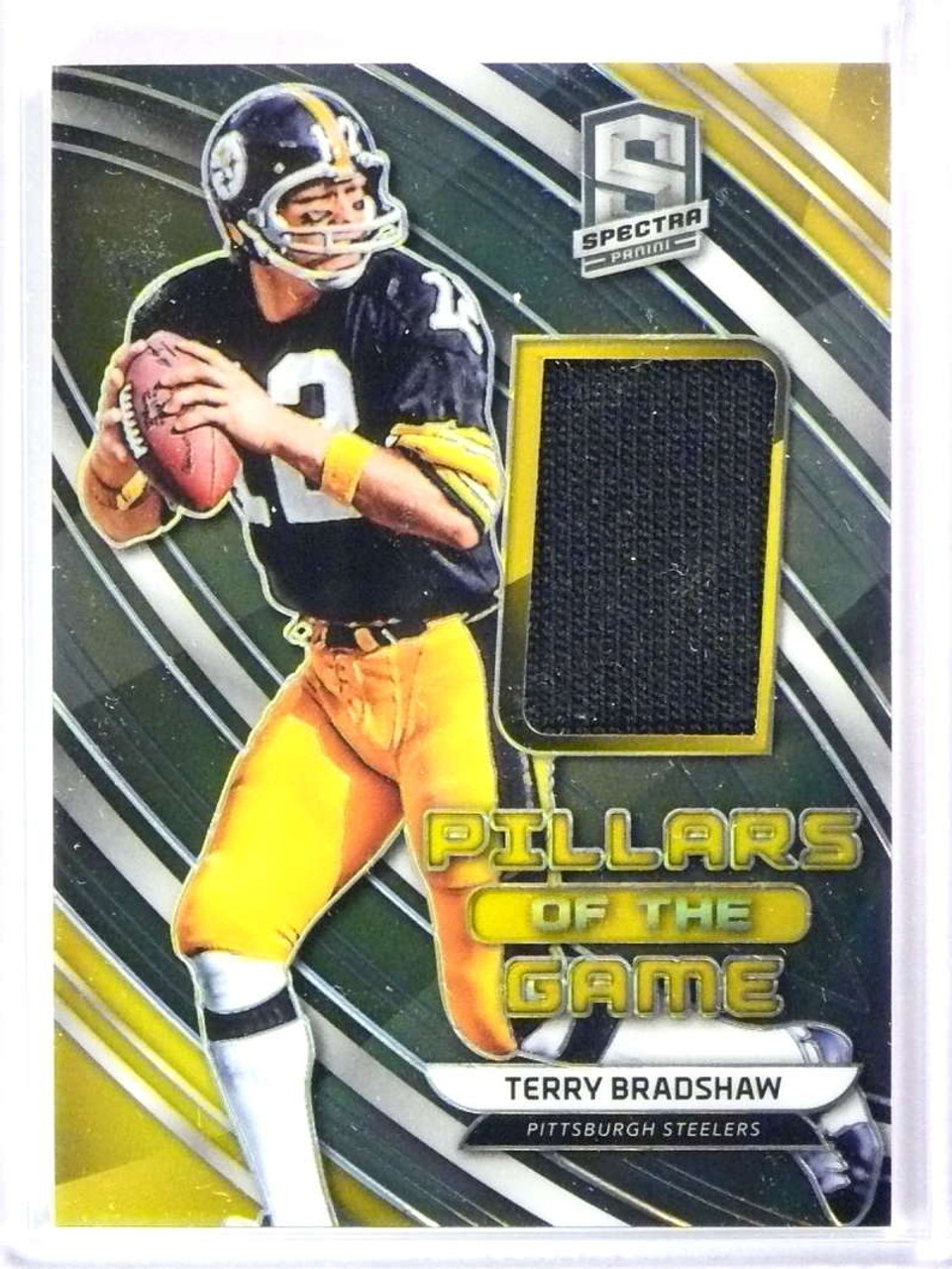 DELETE 25544 2019 Panini Spectra Pillars Of The Game Prizm Terry Bradshaw  Jersey #D/199 *78194 - Sportsnut Cards