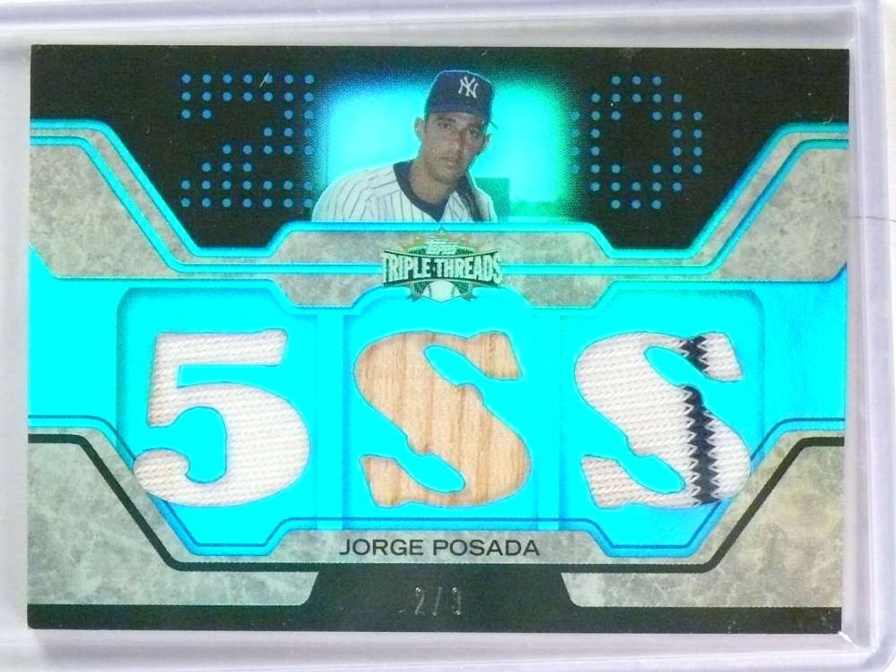 2008 Topps Triple Threads Autographs White Whale Jorge Posada Jersey Auto  1/1 - Sportsnut Cards