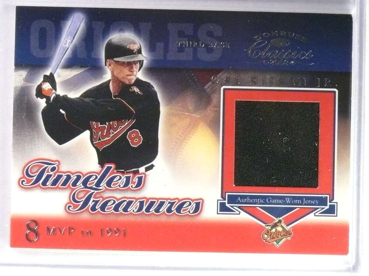 2002 Donruss Elite Cal Ripken Jr Throwback Threads Jersey Card BGS 9  #006/100