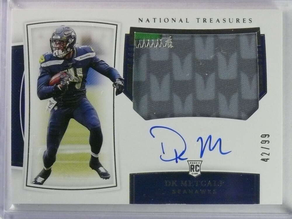 SOLD 28876 2019 National Treasures RPA DK Metcalf autograph auto