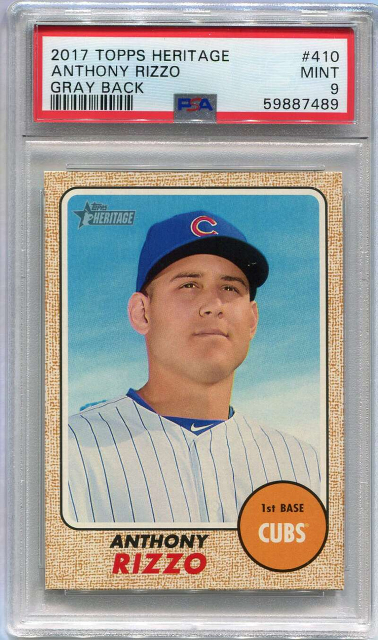 2017 Topps Heritage Gray Back 410 Anthony Rizzo /10 PSA 9 MINT - Sportsnut  Cards