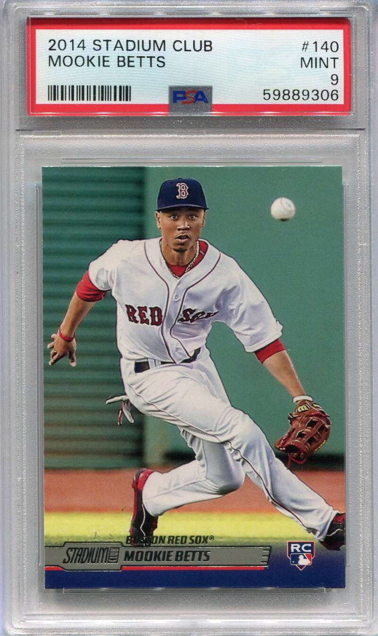 2014 Stadium Club 140 Mookie Betts Rookie PSA 9 MINT 59889306