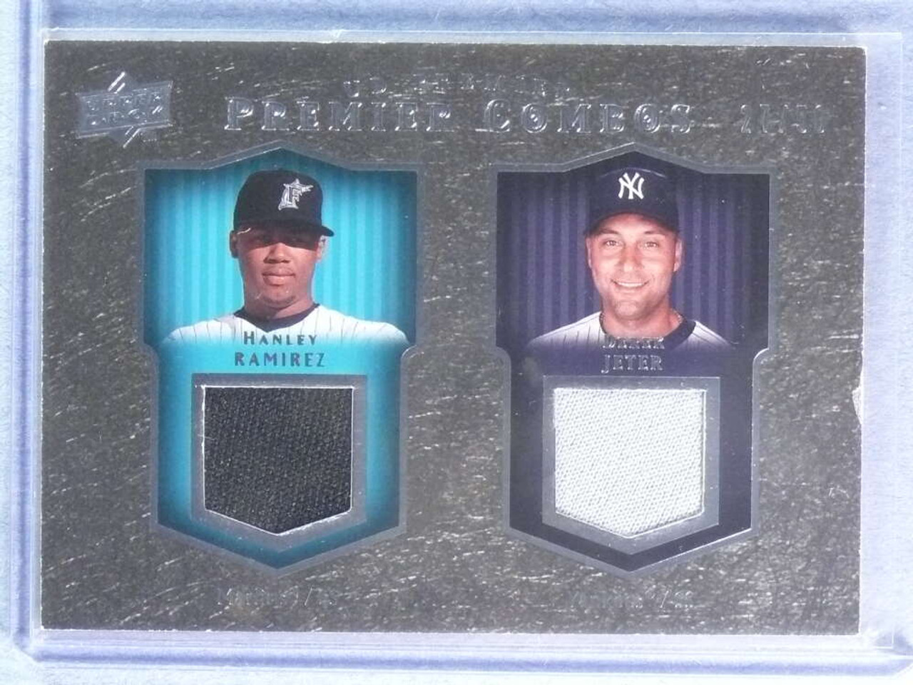 2008 UD Premier Combos Memorabilia Hanley Ramirez Derek Jeter