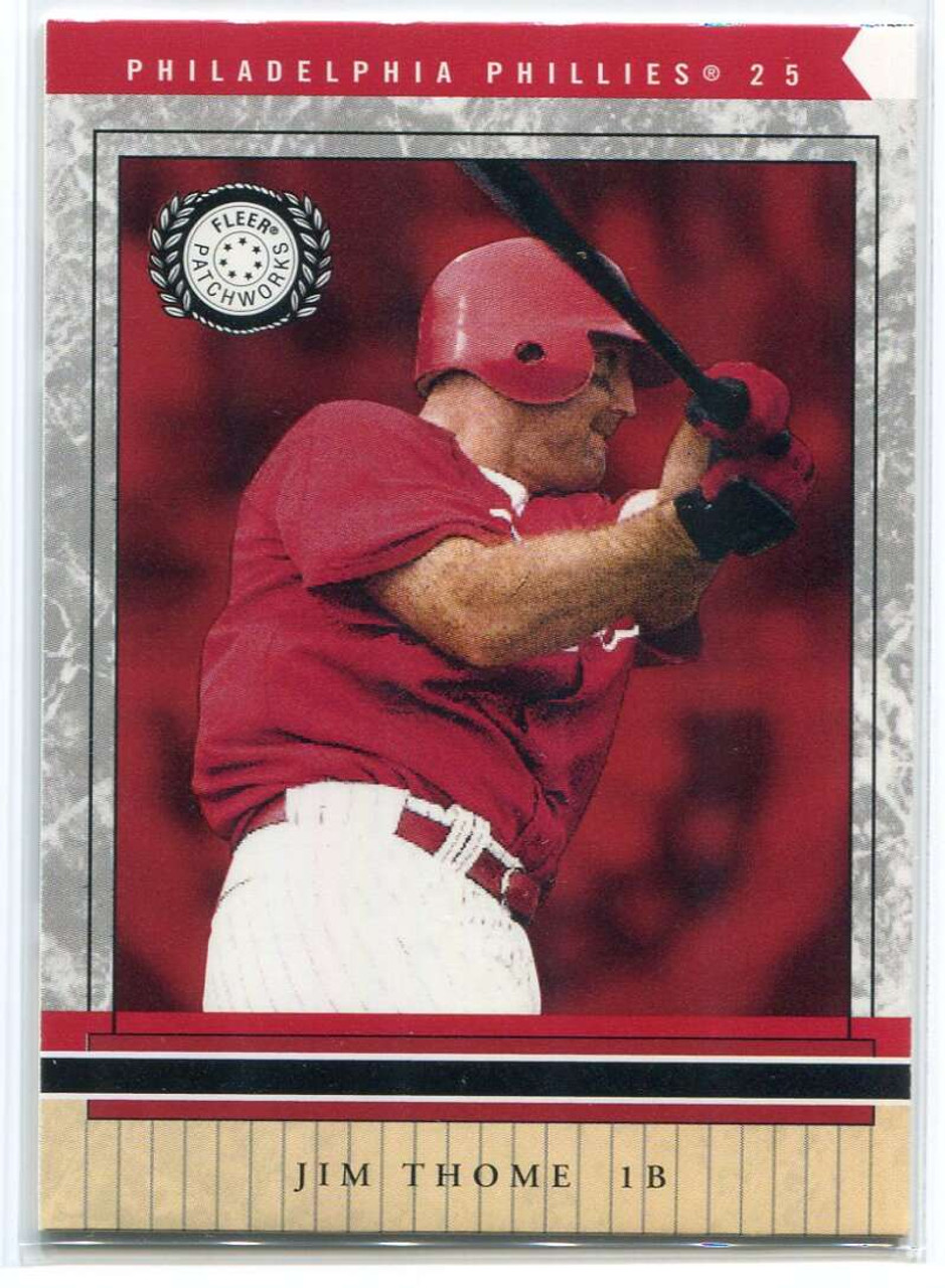 2003 Fleer Patchworks Star Ruby 25 Jim Thome 48/100 - Sportsnut Cards