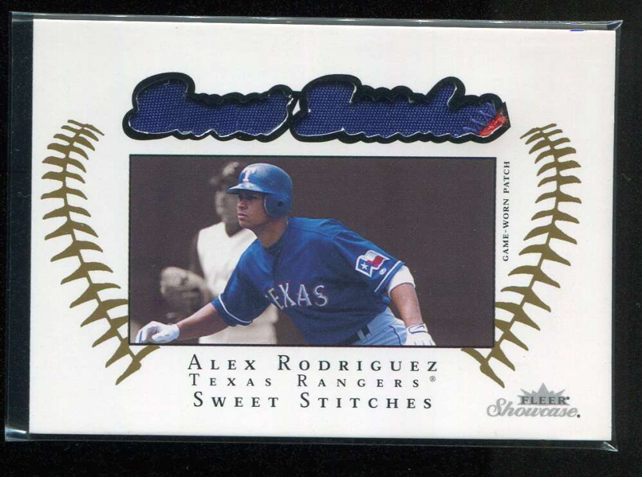 Alex Rodriguez player worn jersey patch baseball card (Texas