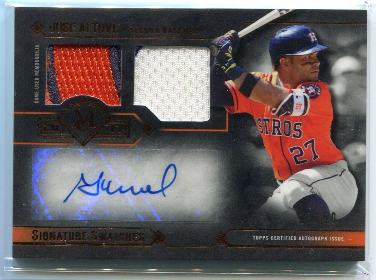 2017 Topps Museum Signature Swatches Jose Altuve Dual Jersey Patch Auto  25/50 - Sportsnut Cards