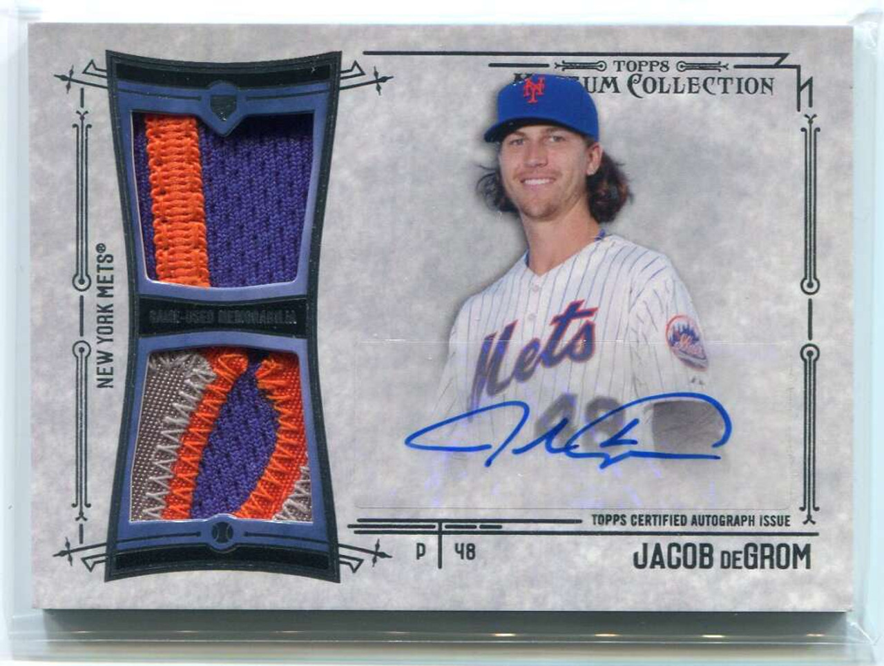 2015 Topps Jacob DeGrom All Star Stitches Jersey Chrome Sparkle Auto /25  Rangers