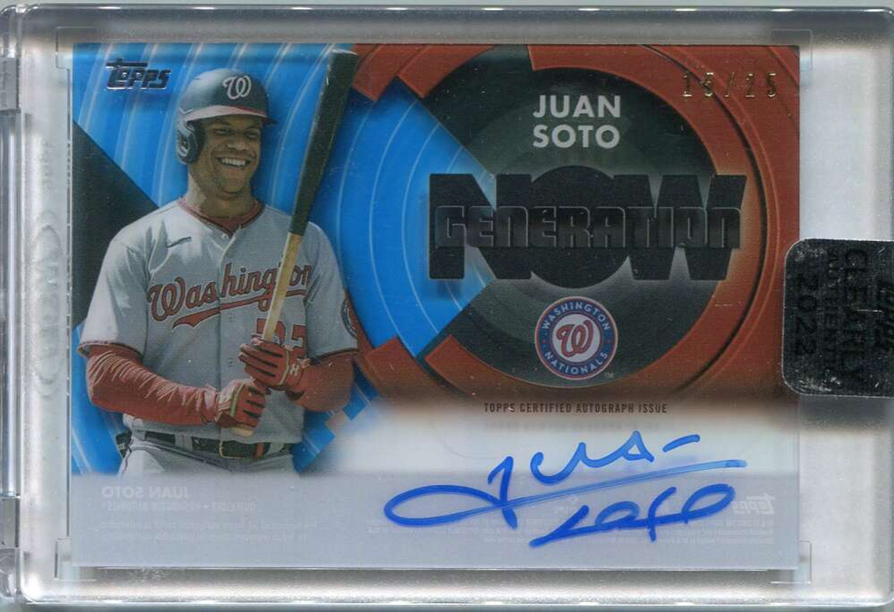 2022 Topps Clearly Authentic Generation Now Autographs Blue Juan Soto Auto  15/25