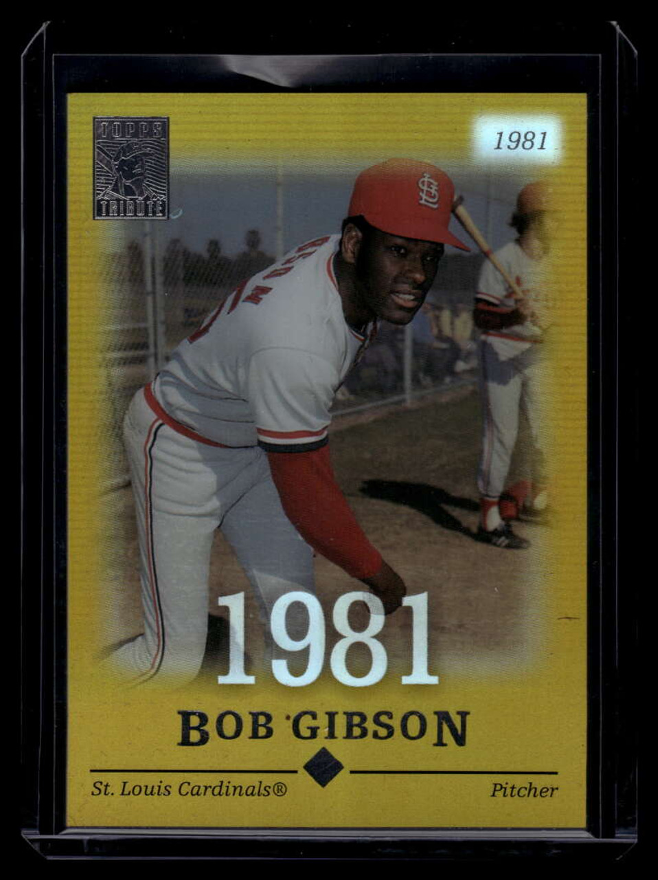 2002 Topps Tribute Milestone Materials Bob Gibson Jersey #MIMBG