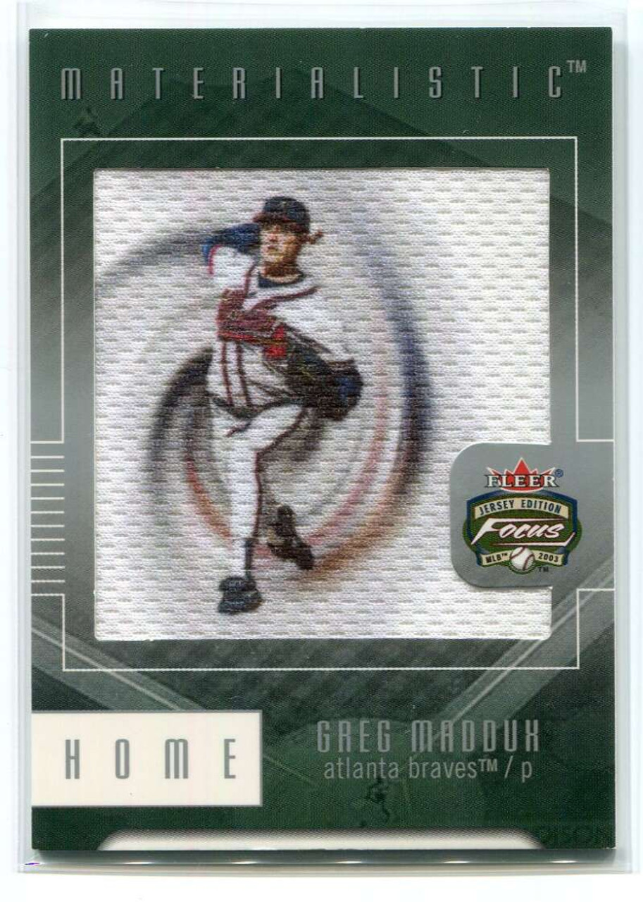 2002 Fleer Focus JE K Corps Greg Maddux Jersey *66216 - Sportsnut