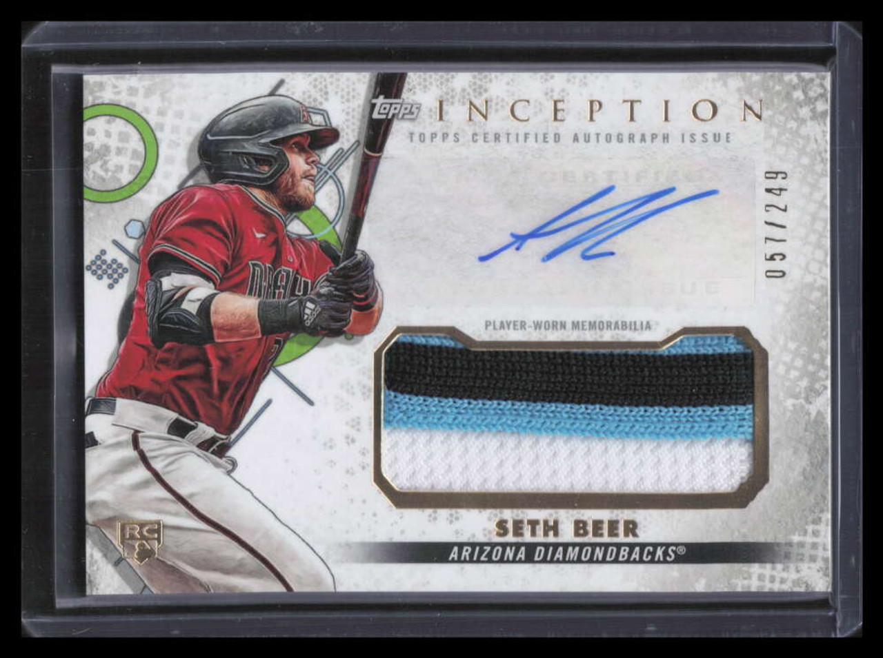 2022 Topps Inception Patch Autographs IAPSBE Seth Beer Rookie Patch Auto  57/249 - Sportsnut Cards