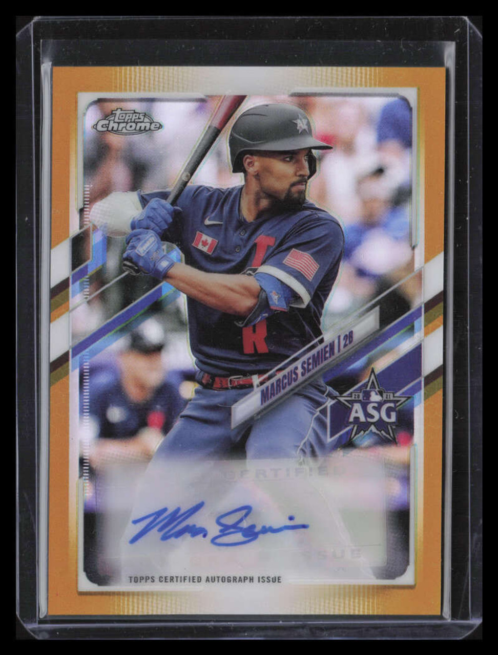 2021 Topps Chrome Update All Star Game Gold Refractor Marcus Semien Auto  41/50