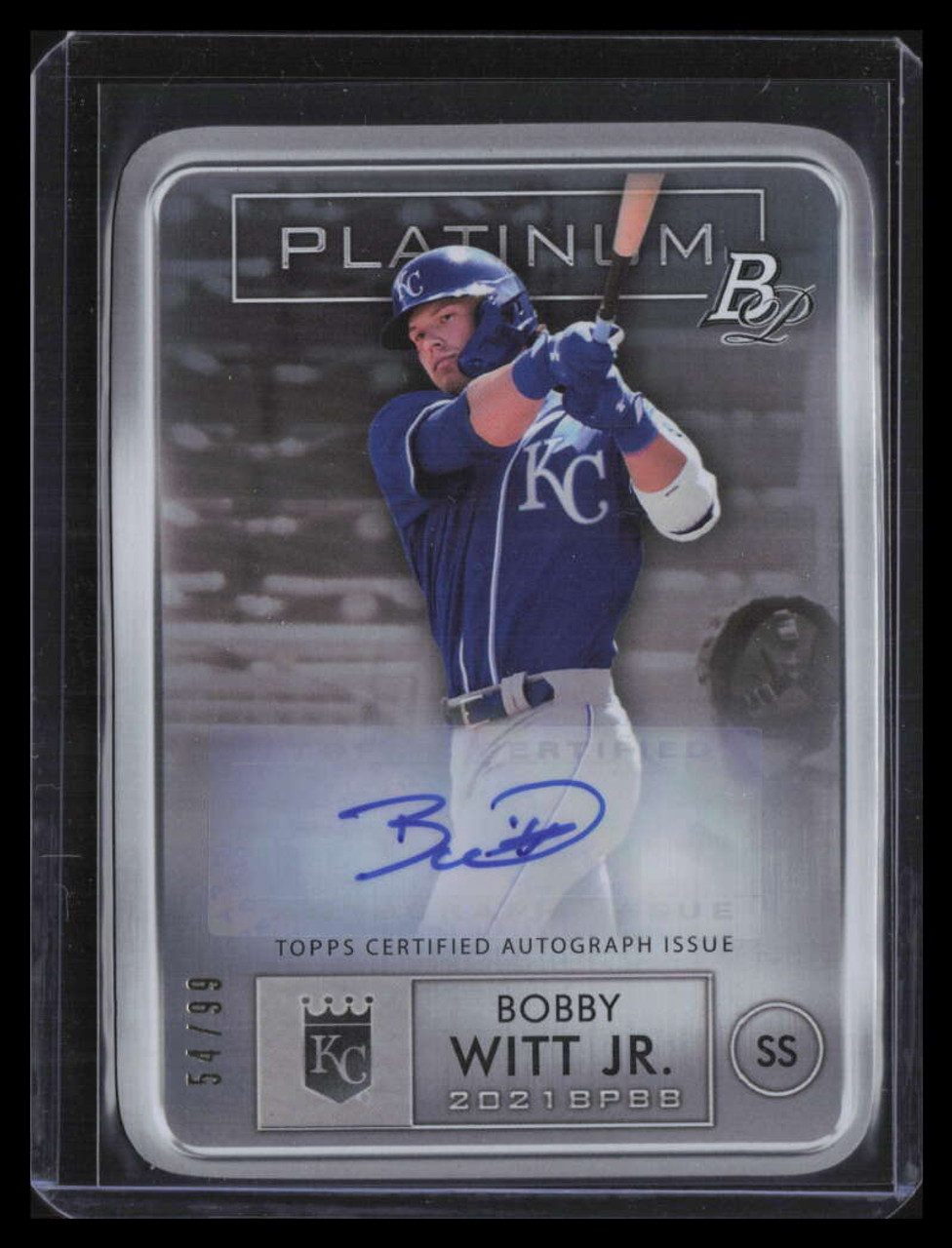 2021 Bowman Platinum Die Cuts Autographs pdc4 Bobby Witt Jr