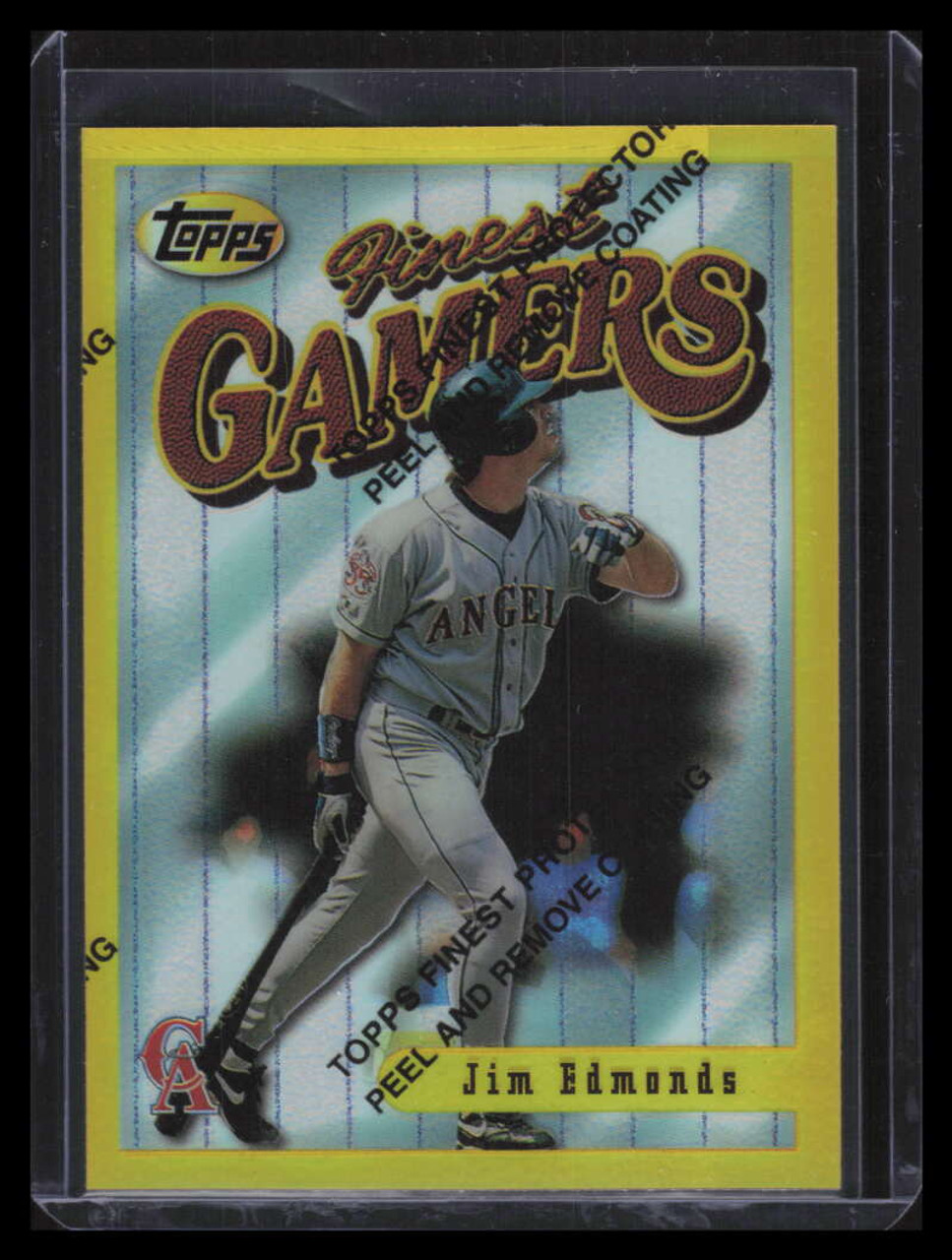 1996 Finest Refractor 83 Jim Edmonds Gold Rare (b) - Sportsnut Cards