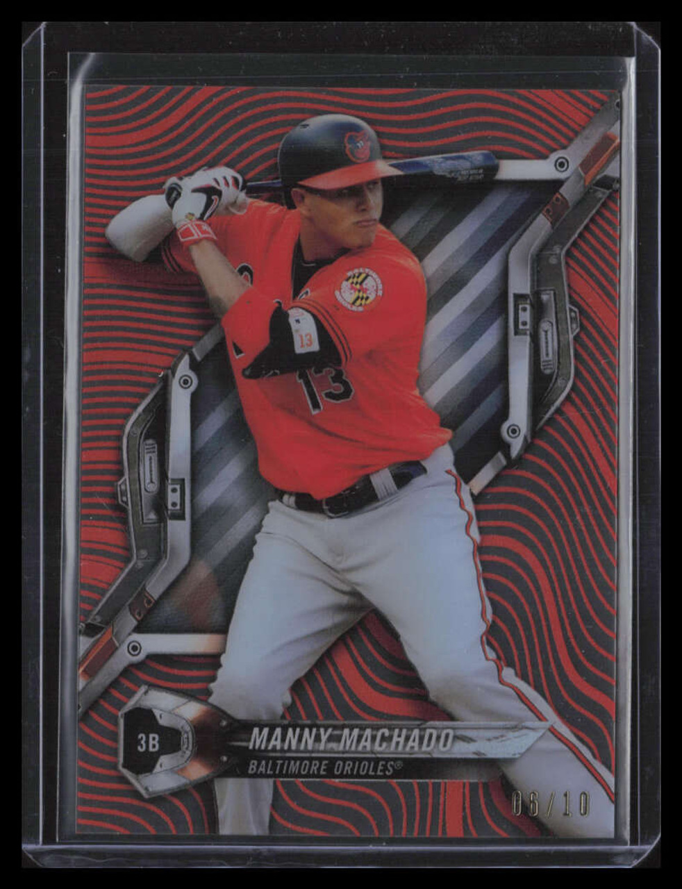 2018 Topps High Tek Red HTMMA Manny Machado 6/10 - Sportsnut Cards