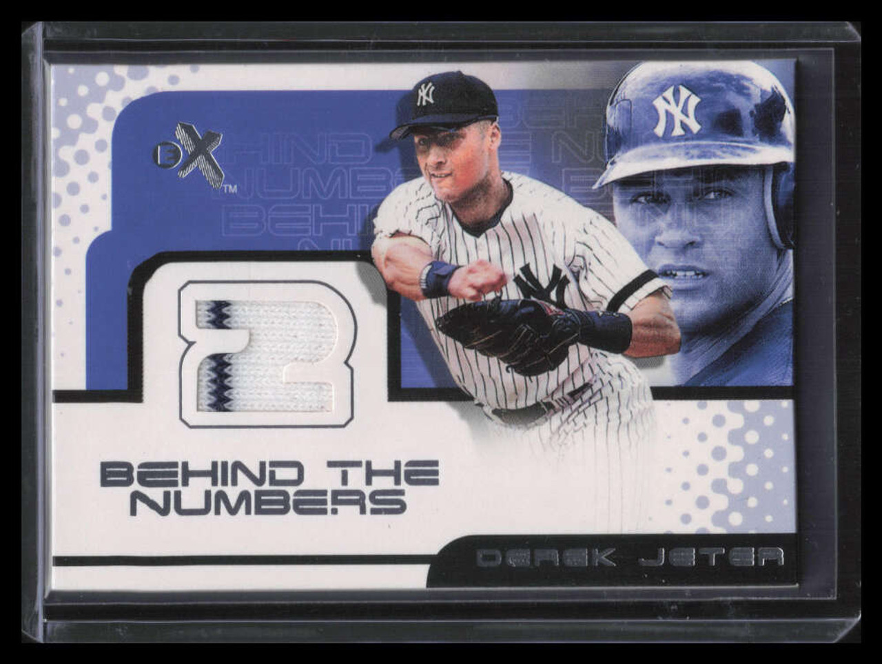 2002 E-X Behind the Numbers Game Jersey 10 Derek Jeter Jersey SP -  Sportsnut Cards