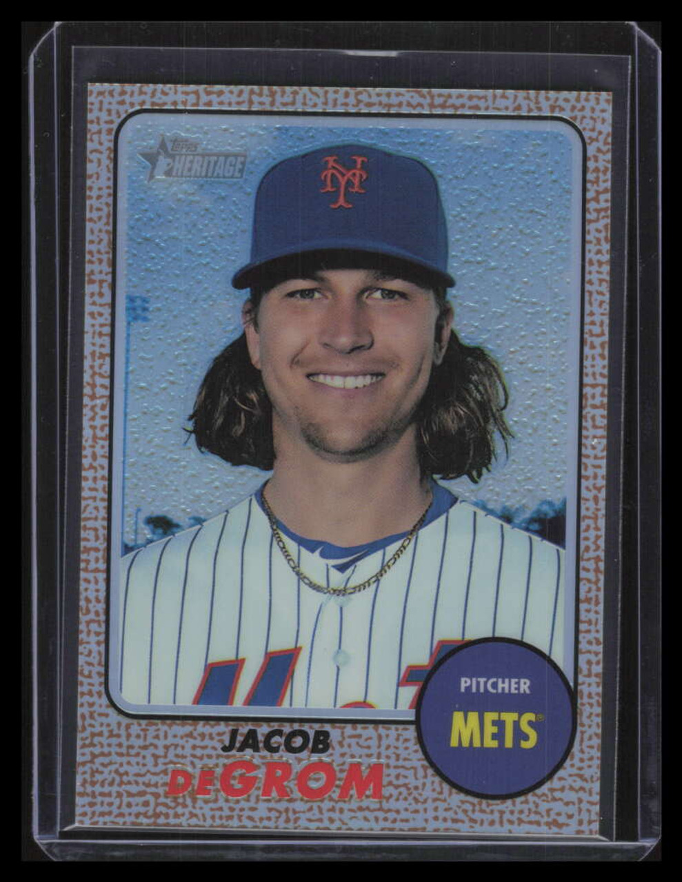 2017 Topps Heritage Chrome Refractor thc421 Jacob deGrom 253/568 -  Sportsnut Cards