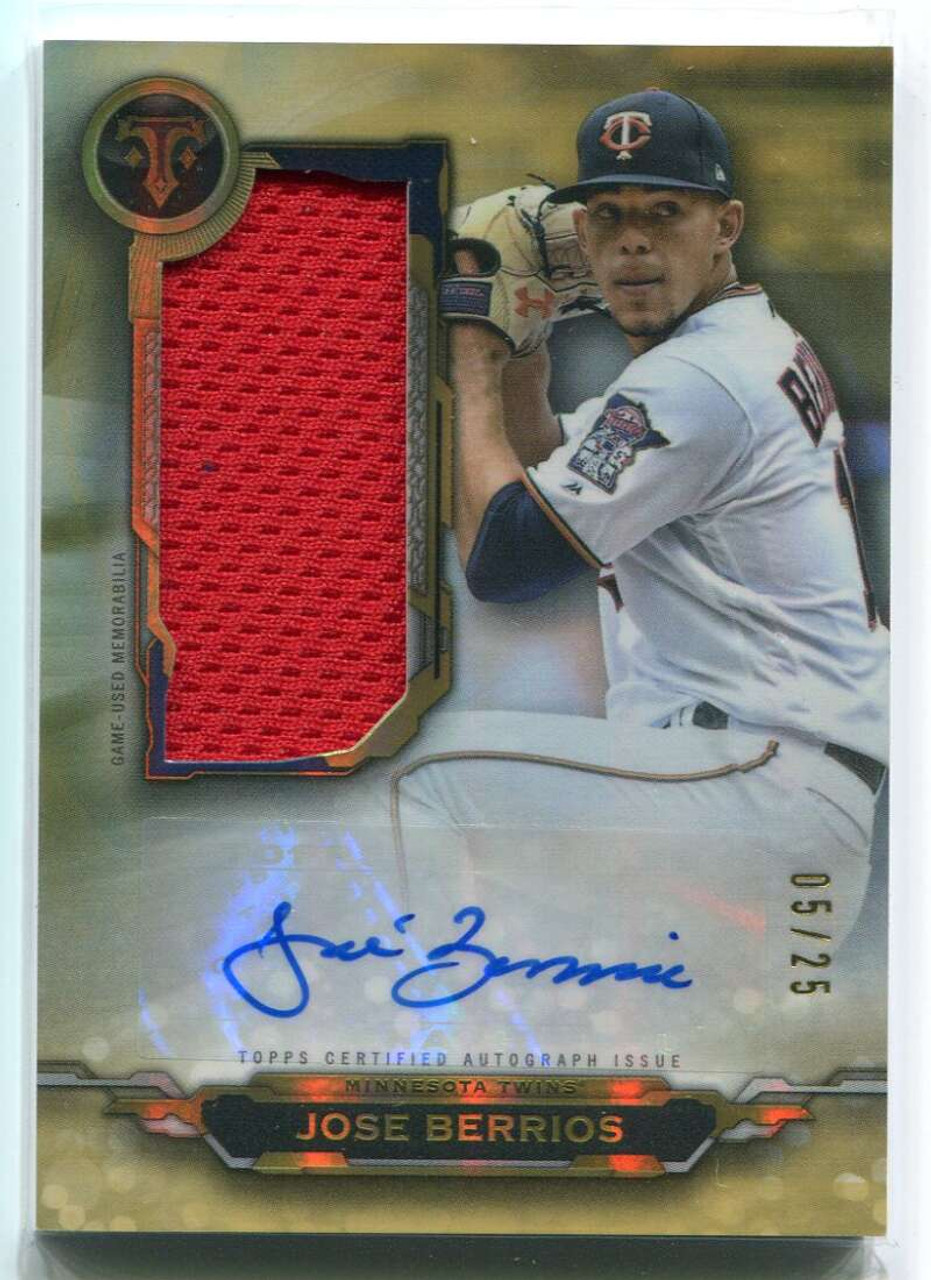 2019 Topps Triple Threads Autograph Jumbo Gold Jose Berrios Jersey Auto  5/25 - Sportsnut Cards