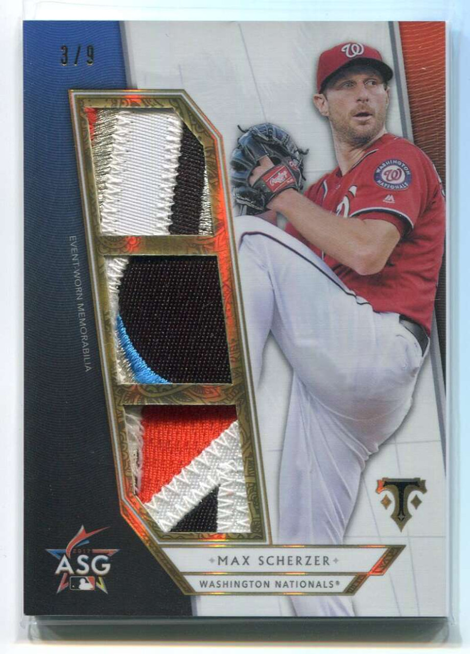 2018 Topps Triple Threads All Star Patches Max Scherzer All Star Game Patch  3/9