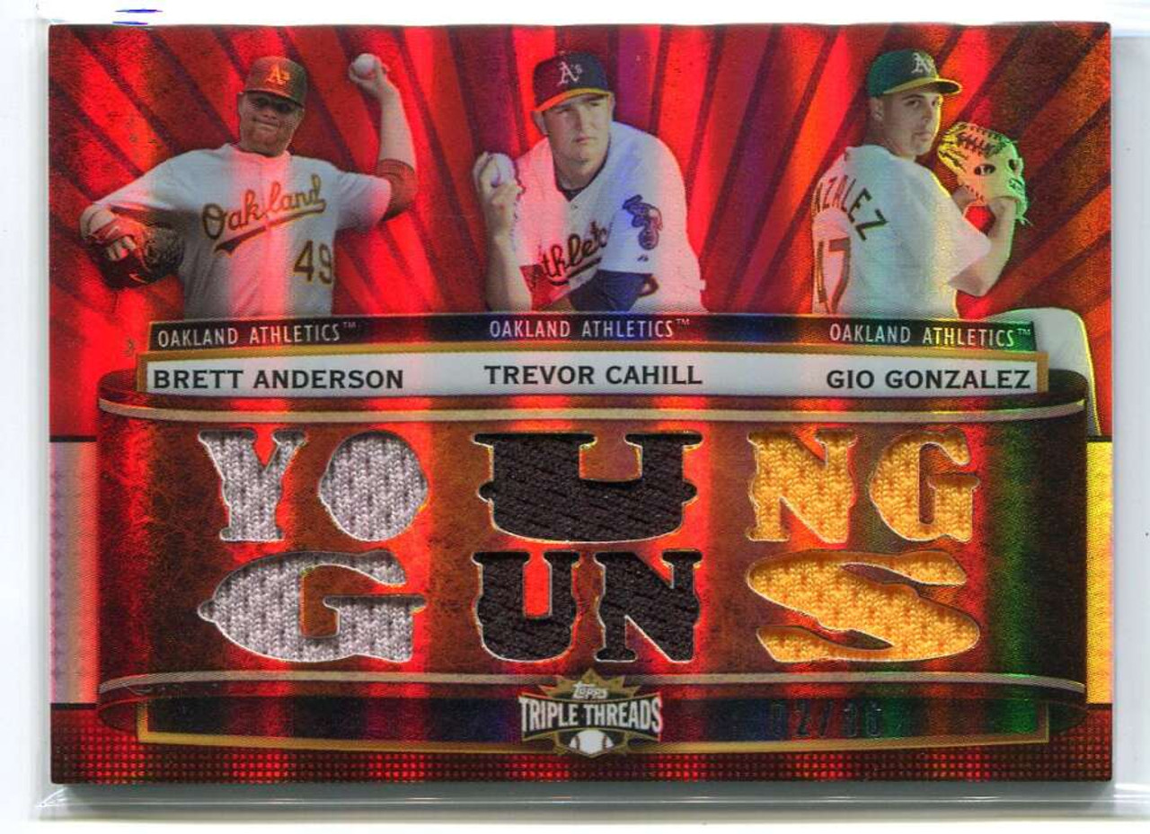 2011 Topps Triple Threads Relic Combos Anderson Cahill Gio Gonzalez Jersey  2/36