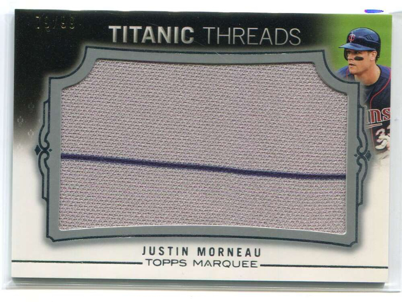 2011 Topps Marquee Titanic Threads ttjr98 Justin Morneau Jumbo
