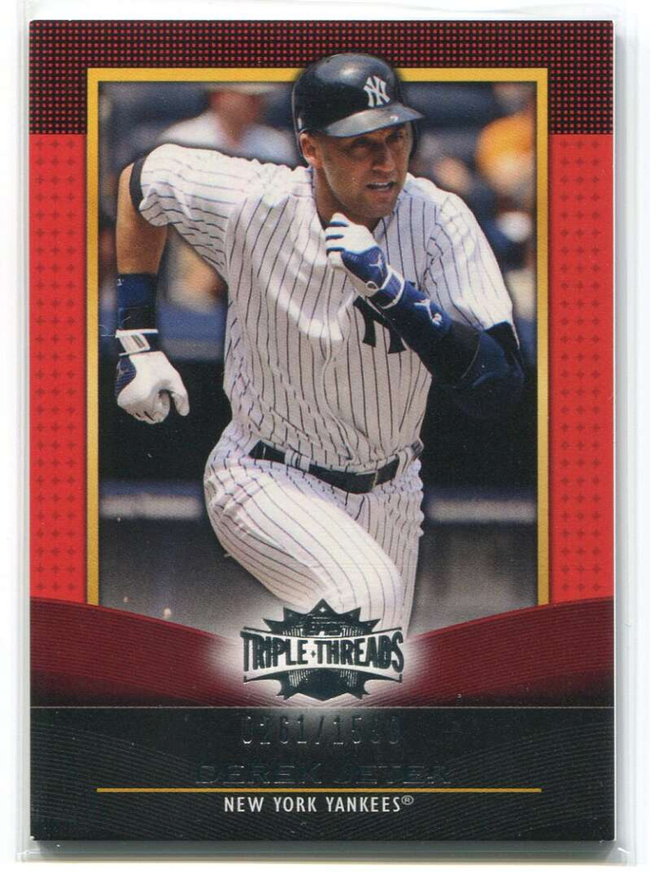 2011 Topps Triple Threads Relics Emerald Derek Jeter Jersey 12/18 Captain  Clutch - Sportsnut Cards