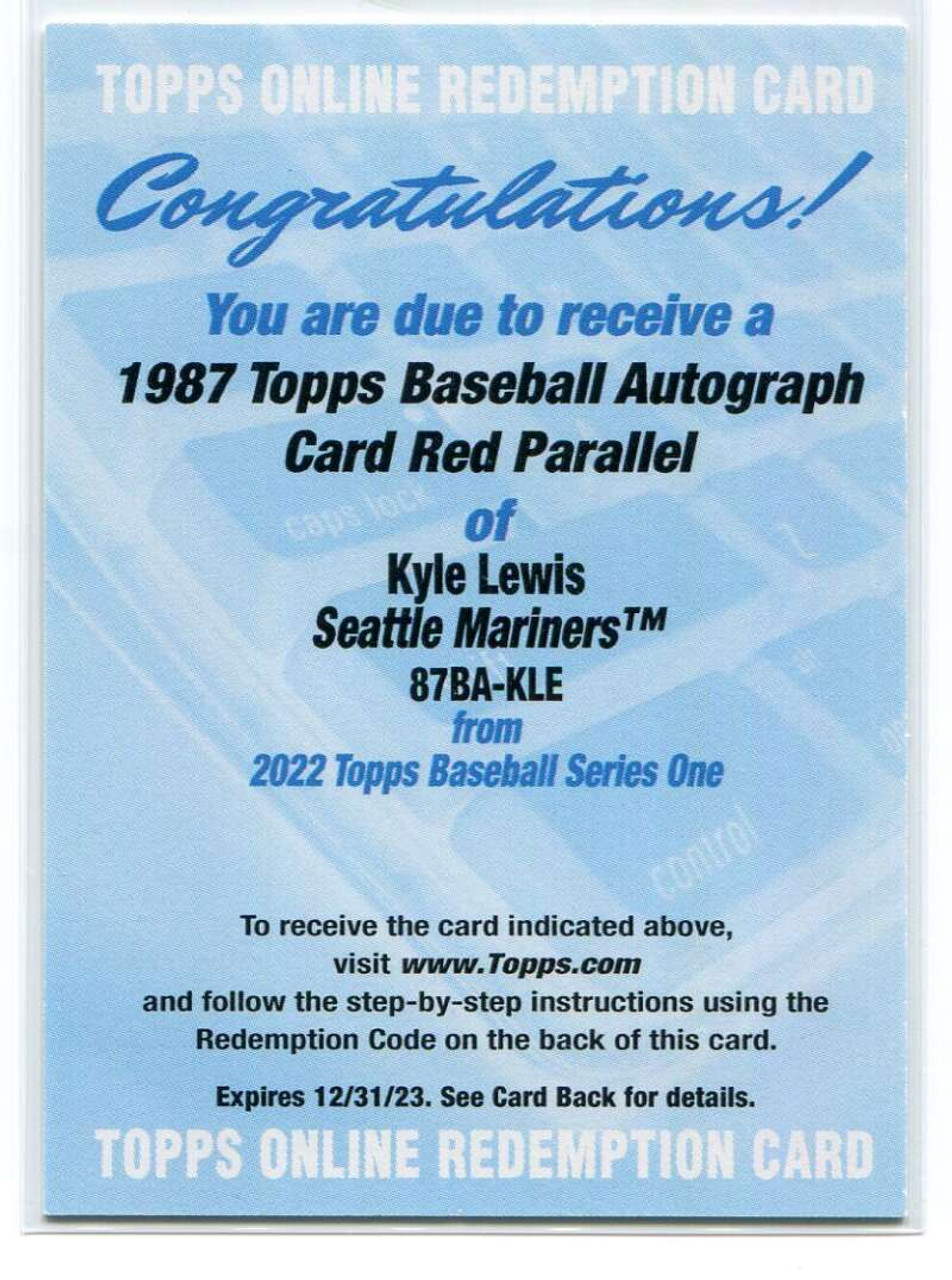 2022 Topps '87 Topps Autographs Red 87bacr Cal Ripken Jr. Auto 9/10