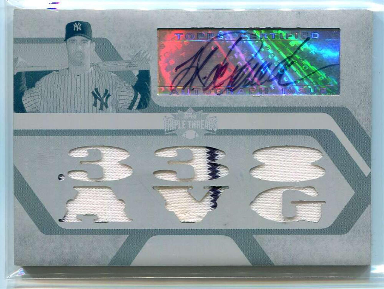 2008 Topps Triple Threads Autographs White Whale Jorge Posada Jersey Auto  1/1 - Sportsnut Cards