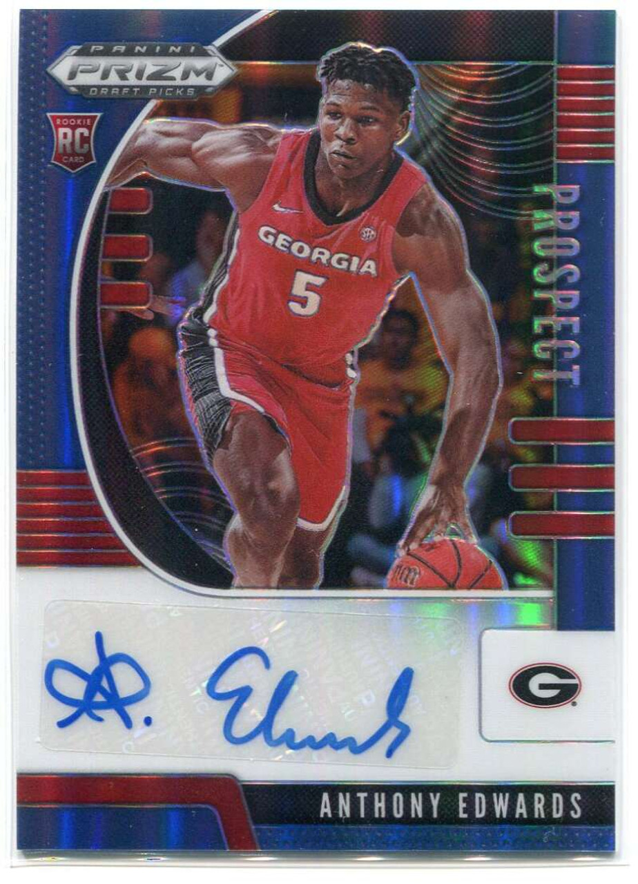 2020-21 Panini Prizm Draft Autographs Blue 1 Anthony Edwards