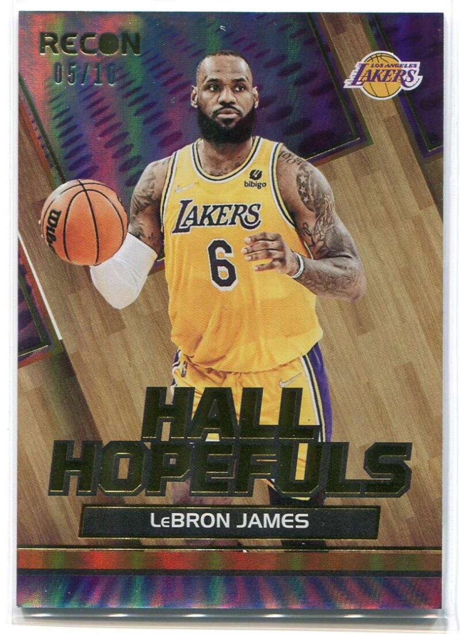 2021-22 Panini Recon Hall Hopefuls Gold 6 LeBron James 5/10