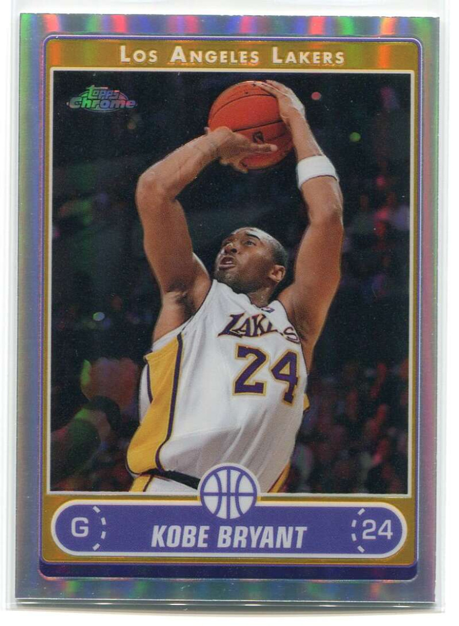 2006-07 Topps Chrome Refractor 129 Kobe Bryant - Sportsnut Cards