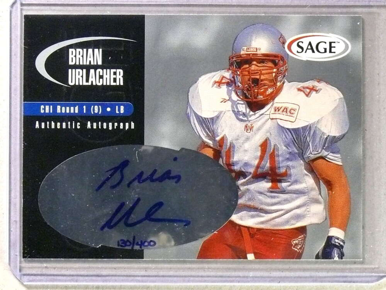 2000 Sage Silver Brian Urlacher Rookie RC Autograph Auto #D130/400 #A46 -  Sportsnut Cards