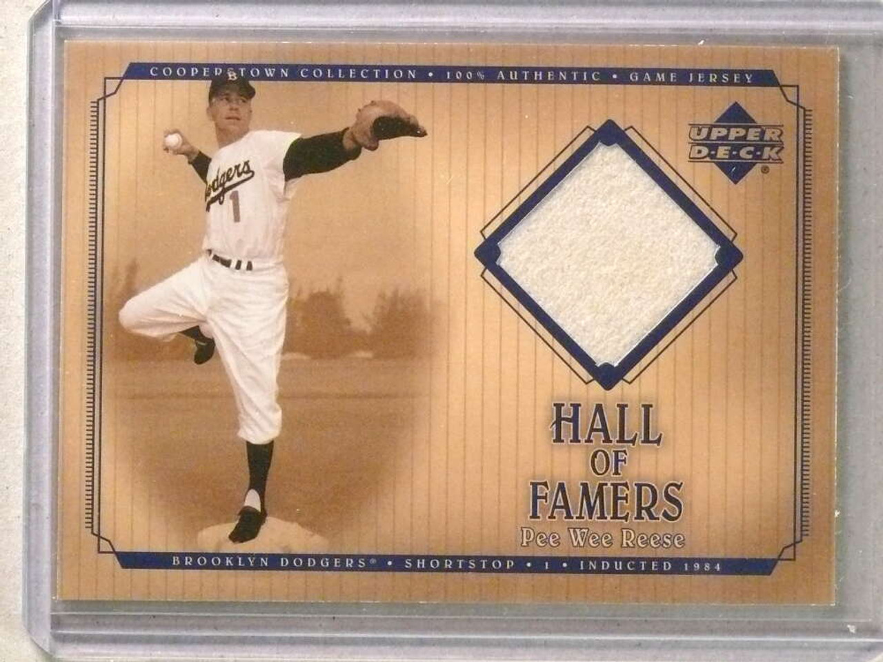 2001 Upper Deck Hall Of Famers Cooperstown Pee Wee Reese Jersey #JPW -  Sportsnut Cards