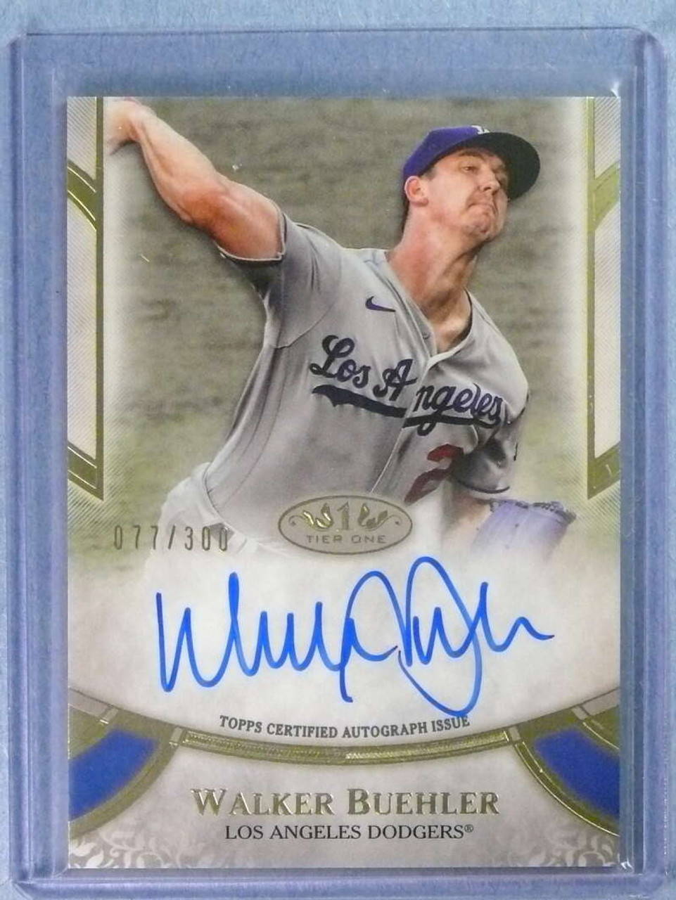 2021 Topps Tier One Prime Performers Walker Buehler /300 Auto 