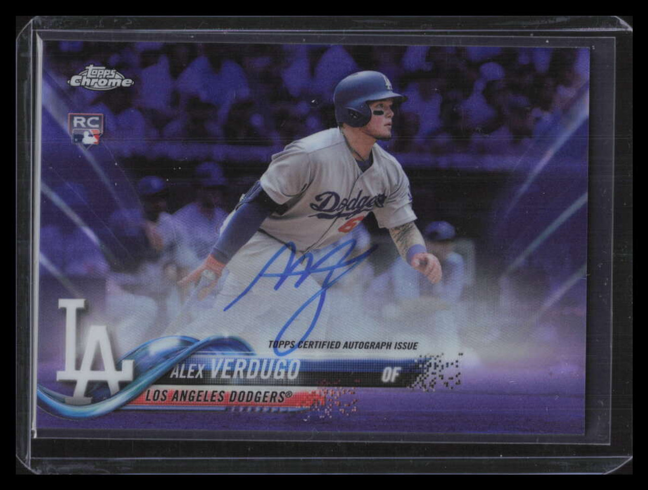 2018 Topps Chrome Autographs Purple Refractor Alex Verdugo Rookie Auto  57/250