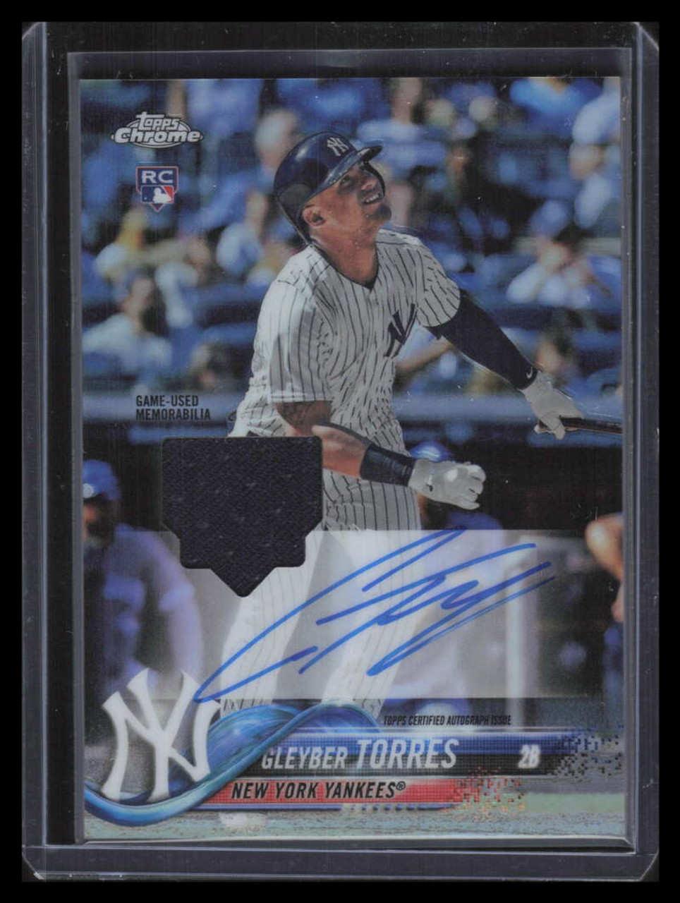 GLEYBER TORRES ROOKIE CARD 2018 Topps Chrome RC New York Yankees