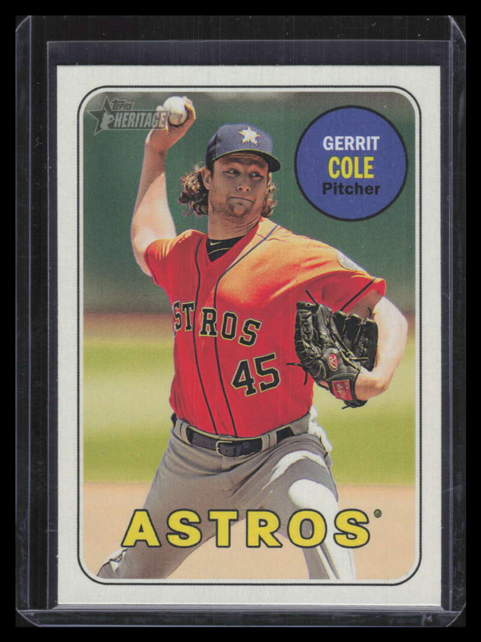 2018 Topps Heritage Action Variations 715 Gerrit Cole - Sportsnut Cards
