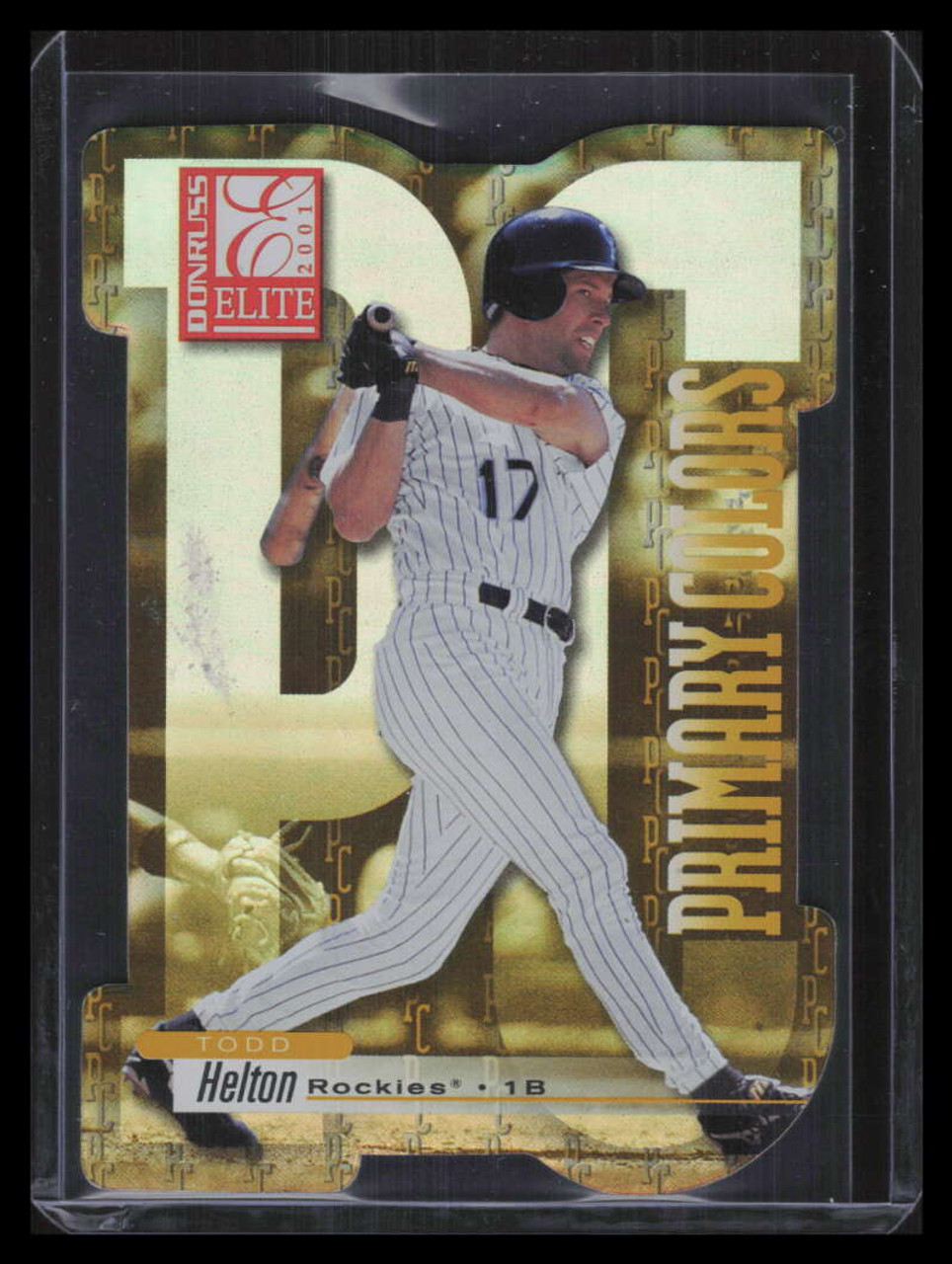 2001 Donruss Elite Primary Colors Yellow Die Cut pc11 Todd Helton 23/75