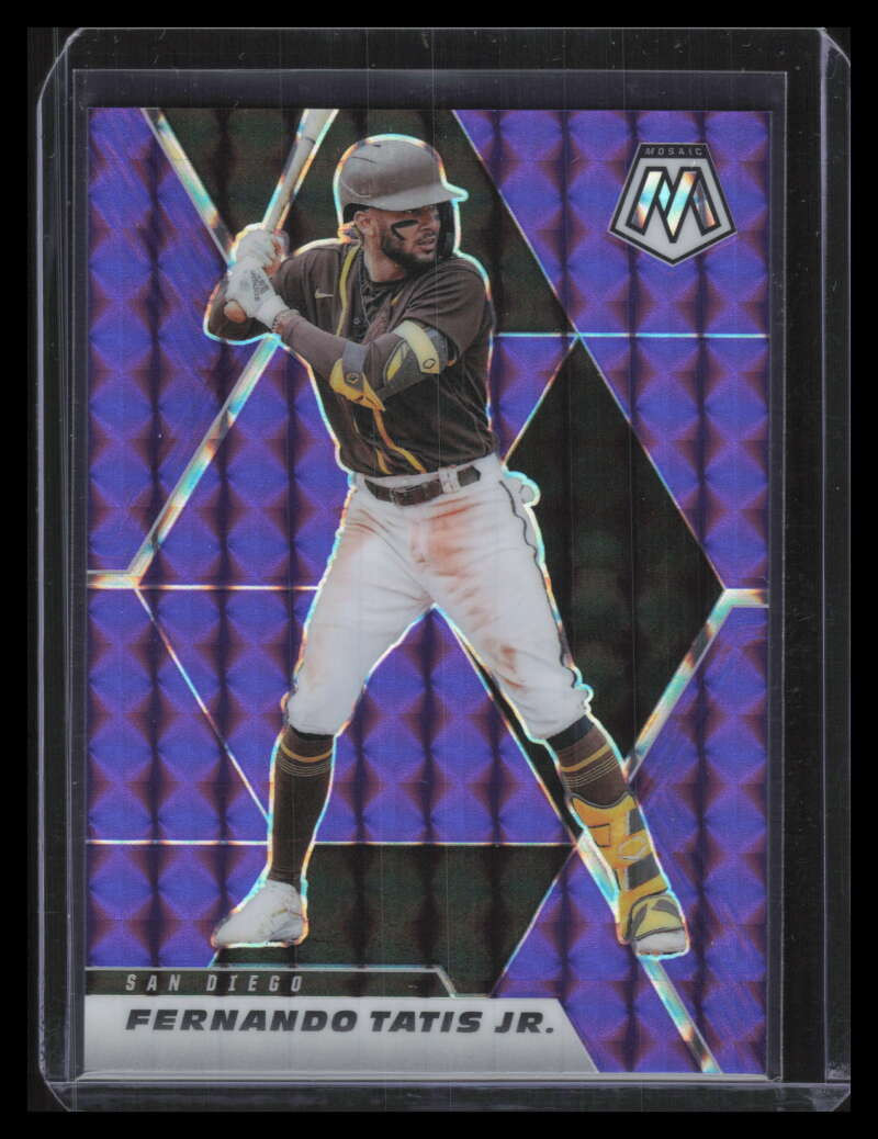 2021 Panini Mosaic Mosaic Purple Refractor 123 Fernando Tatis Jr