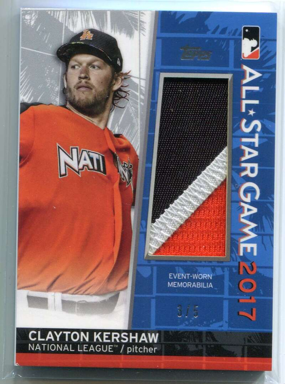 Clayton Kershaw Game Worn Jersey Baseball Card