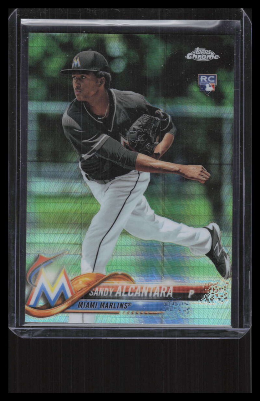 2018 Topps Chrome Prism Refractor 128 Sandy Alcantara Rookie