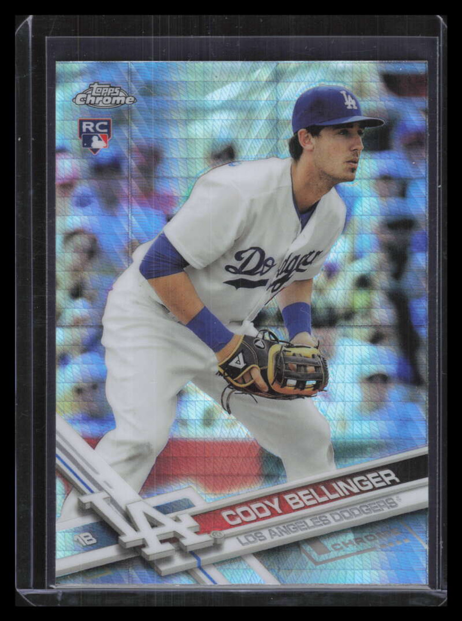 2017 Topps Chrome Prism Refractor 79 Cody Bellinger Rookie - Sportsnut Cards