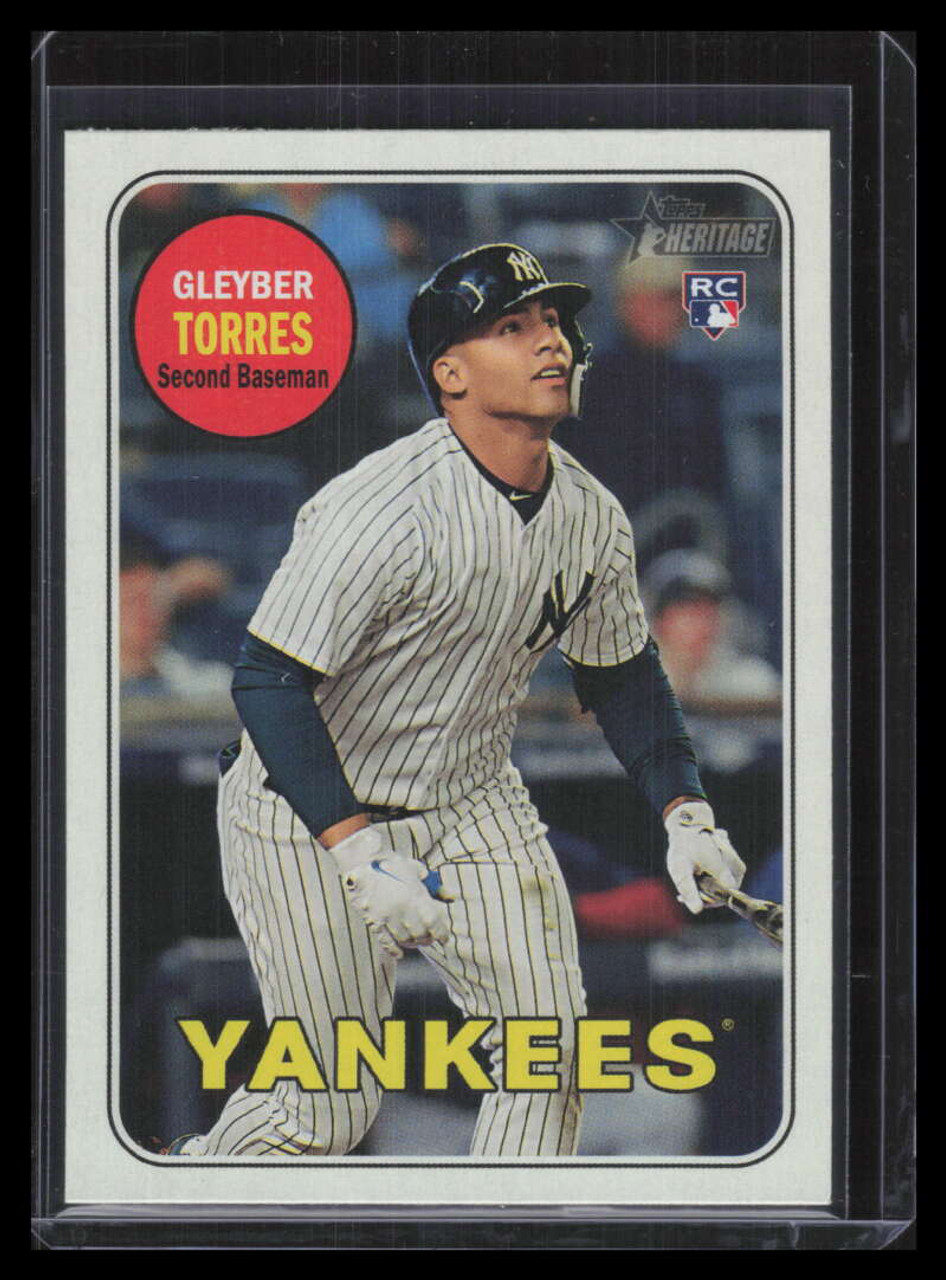 2018 Topps Heritage Action Variations 603 Gleyber Torres Rookie