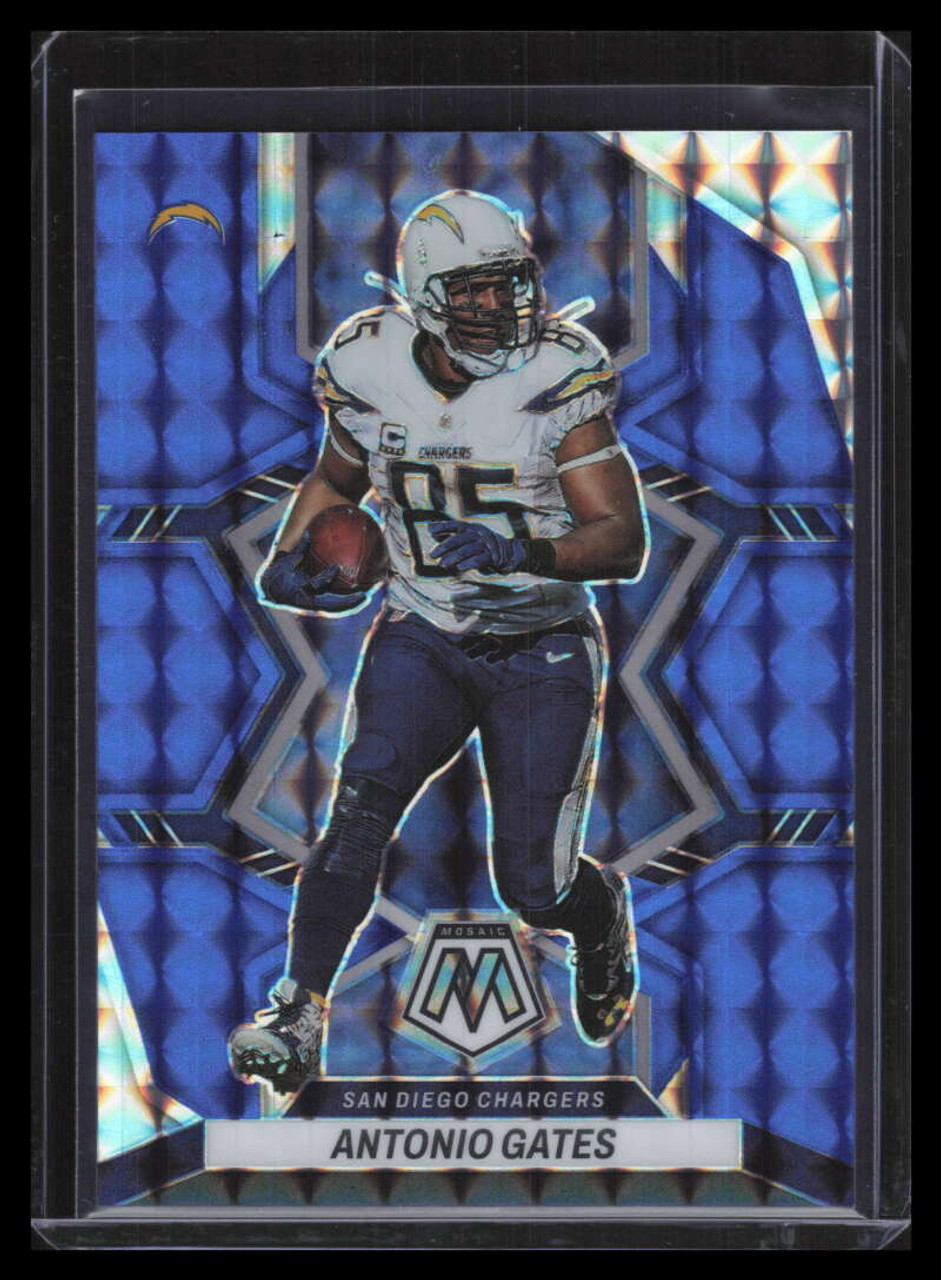 2022 Panini Mosaic Mosaic Blue Refractor 107 Antonio Gates 11/99 -  Sportsnut Cards