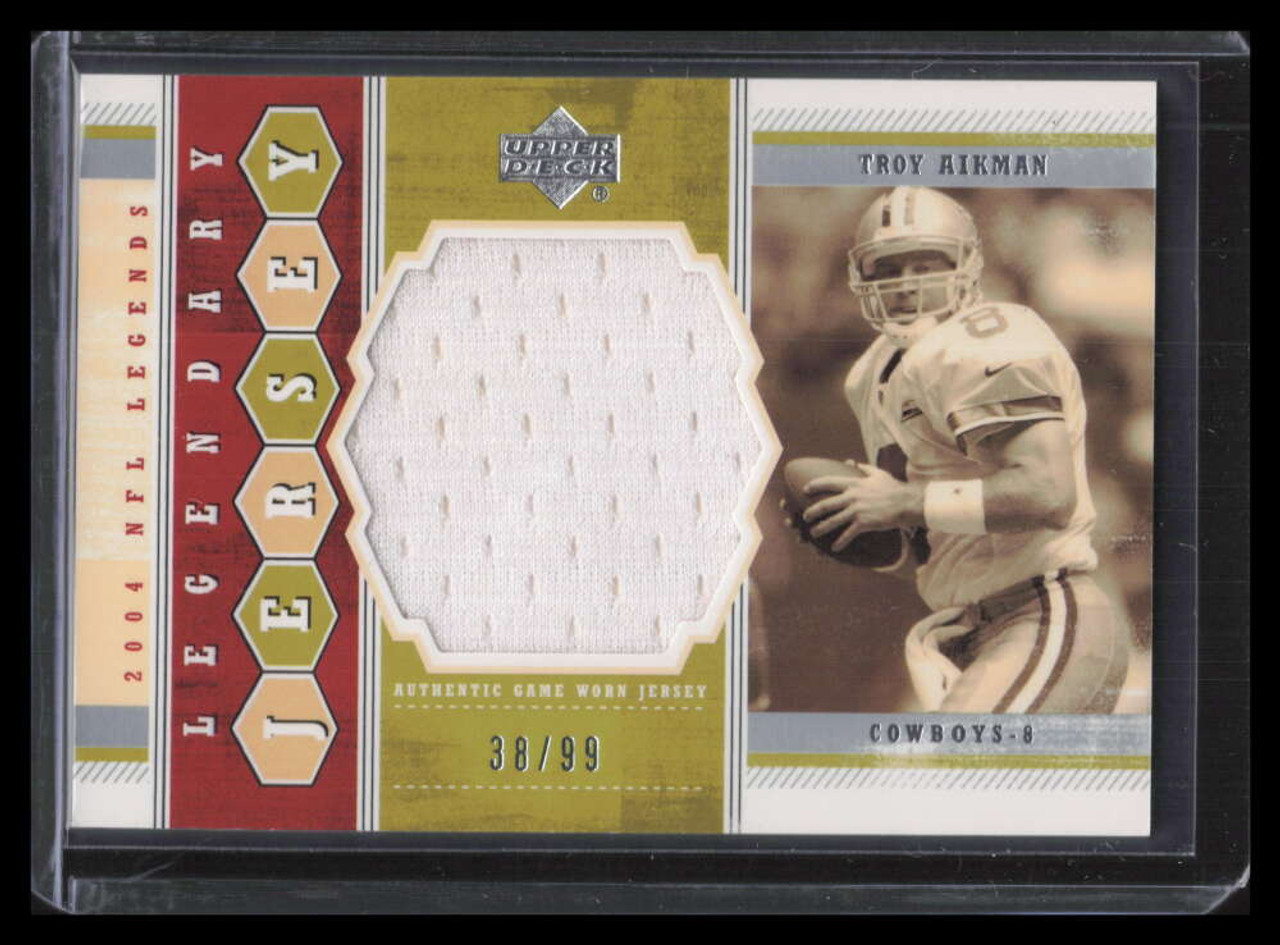 2004 Upper Deck Legends Legendary Jerseys LJTA Troy Aikman Jersey 38/99 -  Sportsnut Cards