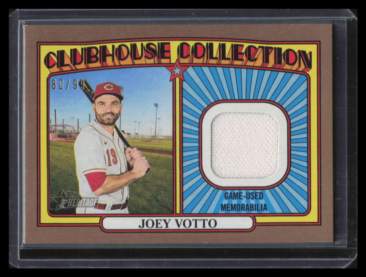 Joey Votto Game Worn Jersey Baseball Card