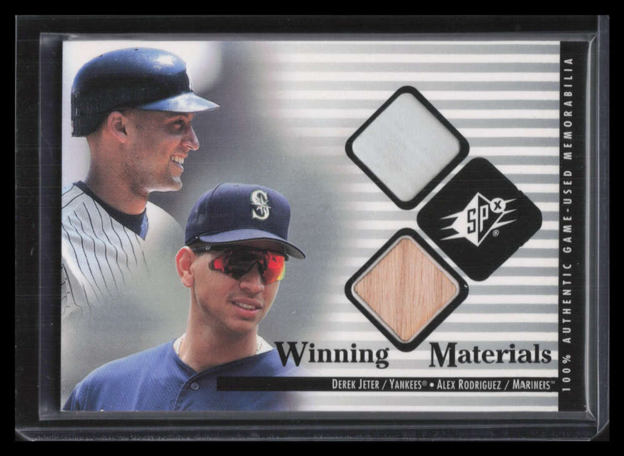 2000 SPx Winning Materials Update DJAR Alex Rodriguez Derek Jeter Dual Bat  Base