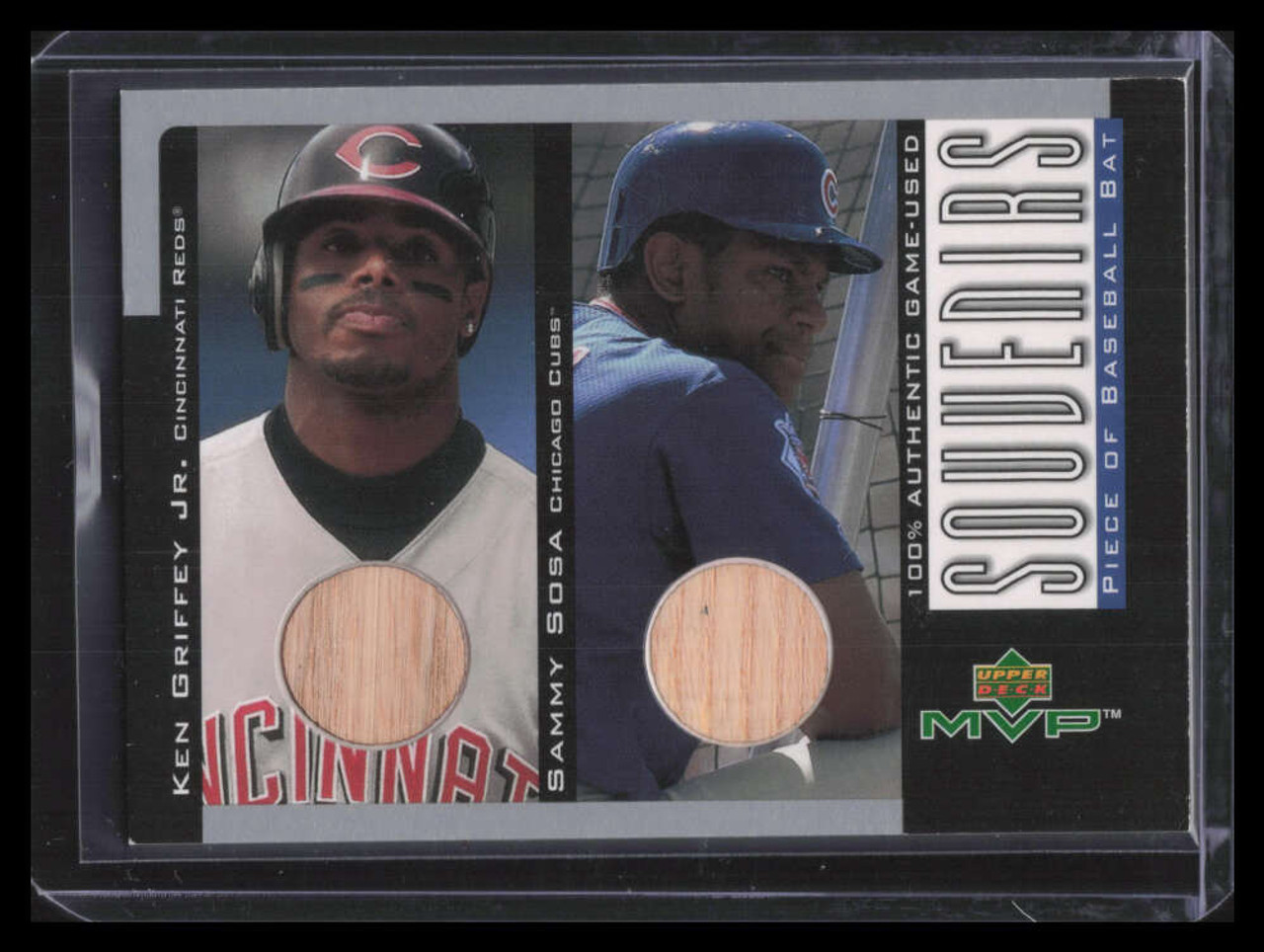 2001 Upper Deck MVP Game Souvenirs Bat Duos BGS Sosa Ken Griffey