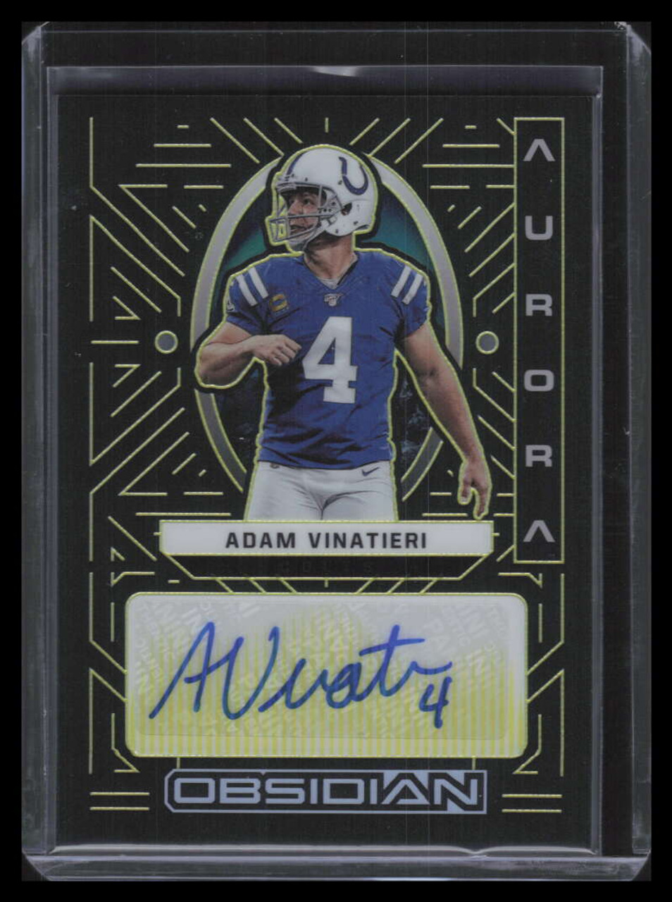 2022 Panini Obsidian Aurora Autographs Electric Yellow Adam Vinatieri Auto  16/25 - Sportsnut Cards